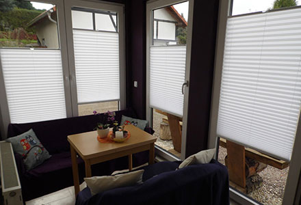 Plissee Wintergarten